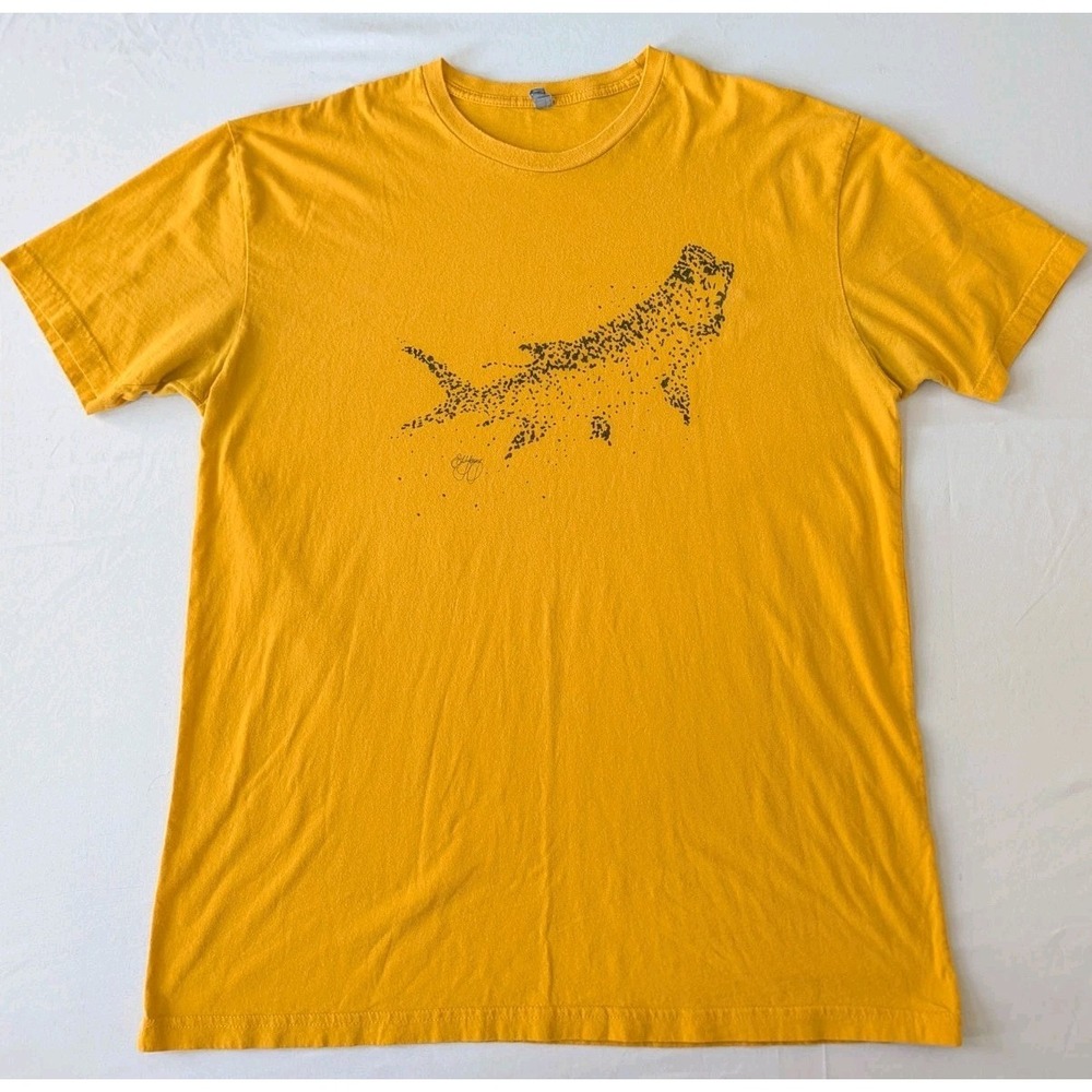 Next Level Apparel Ed Young Designs Graphic T-Shirt Men's XL Gold Tarpon Rare